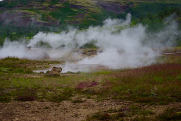 Fumerolles aux abords des geysers.